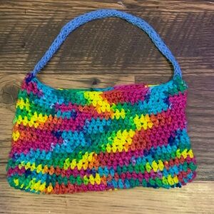 Rainbow handmade crochet bag🌈